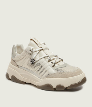 Pinko Skórzane sneakersy Athena 01 | zamsz