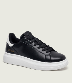 Just Cavalli Skórzane sneakersy FONDO URSA DIS. SGB