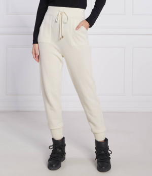 TWINSET Wełniane spodnie dzianinowe | Regular Fit | z dodatkiem kaszmiru