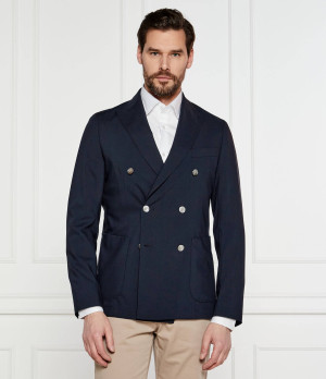 BOSS BLACK Wełniana marynarka C-Hanry-DB-252 | Slim Fit | stretch