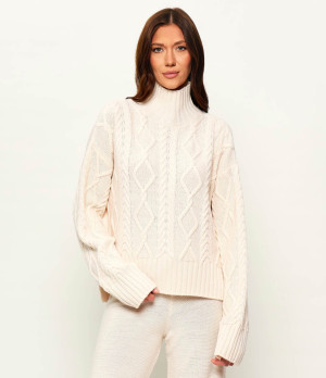 Gaëlle Paris Półgolf | Relaxed fit | z dodatkiem wełny