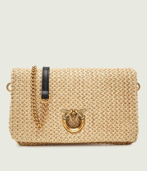 Pinko Kopertówka CLICK SOFT HORIZONTAL MINI | z dodatkiem skóry