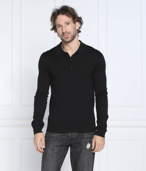 HUGO Wełniane polo San Pepe | Slim Fit