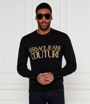 Versace Jeans Couture Sweter | Regular Fit | z dodatkiem wełny i kaszmiru