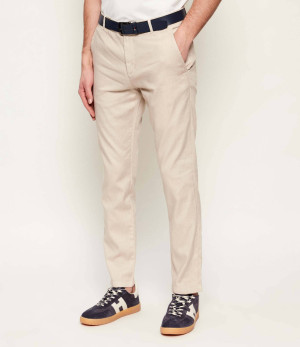 Bogner Lniane spodnie chino RILEY-G6 | Slim Fit