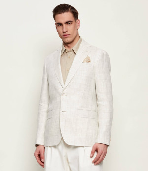 Sand Copenhagen Lniana marynarka M Check - Star Napoli 1/2. | Regular Fit