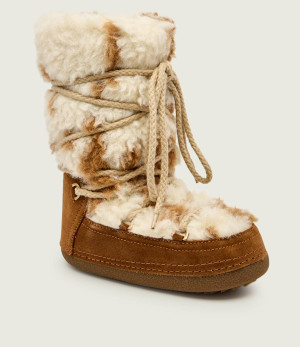 INUIKII Śniegowce TEDDY HIGH | shearling | zamsz