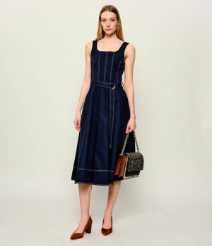 Tommy Hilfiger Jeansowa Sukienka z paskiem