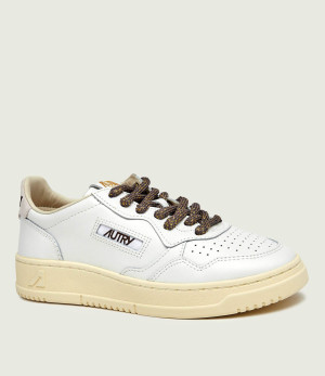 Autry Skórzane sneakersy Medalist | zamsz