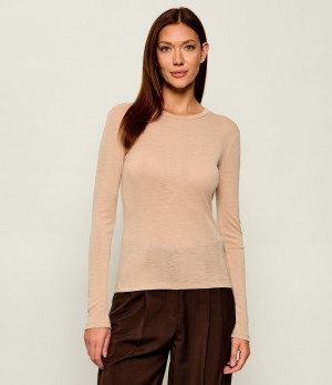 Weekend MaxMara Wełniana bluzka Wkdpatto | Slim Fit | z dodatkiem jedwabiu