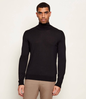 BOSS BLACK Wełniany golf H-Helixon | Slim Fit | z dodatkiem jedwabiu
