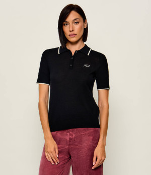 Karl Lagerfeld Wełniane polo Essential | Regular Fit