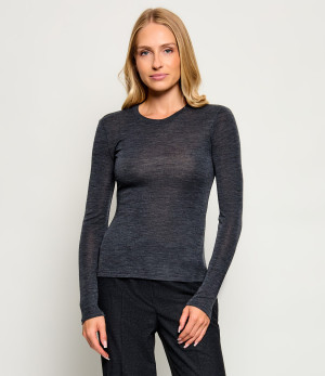 Weekend MaxMara Wełniana bluzka Wkdpatto | Slim Fit | z dodatkiem jedwabiu