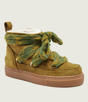 INUIKII Śniegowce Knot | zamsz | shearling | wełna