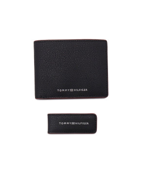 Tommy Hilfiger Skórzany portfel + klips do banknotów