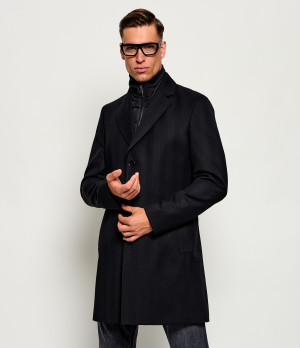 BOSS BLACK Wełniany płaszcz 2w1 H-Hyde-BIB-264