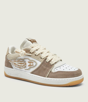 Enterprise Japan Skórzane sneakersy Egg Rocket 4 | zamsz