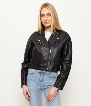 Pinko Skórzana ramoneska CARLENE | Cropped Fit