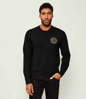 Versace Jeans Couture Sweter | Slim Fit | z dodatkiem wełny i kaszmiru