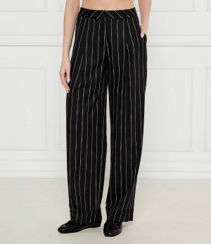 Marc Cain Spodnie | flare fit | z dodatkiem lnu