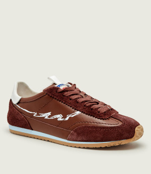 Enterprise Japan Skórzane sneakersy | zamsz