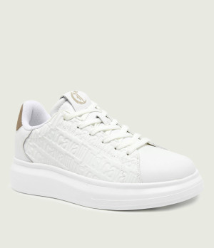 Just Cavalli Skórzane sneakersy DIS. 4 | zamsz