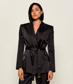Elisabetta Franchi Satynowa marynarka | Regular Fit