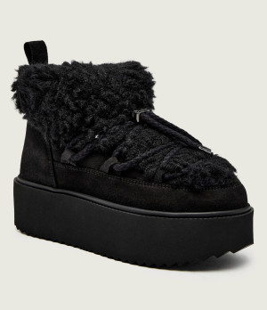 INUIKII Śniegowce TEDDY PLATFORM | shearling | zamsz