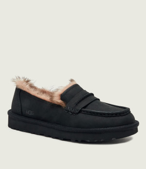 UGG Skórzane Ocieplane loafersy W Ellis | z dodatkiem wełny | shearling
