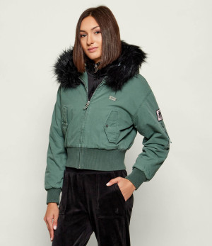 Juicy Couture Kurtka bomber Twill | Cropped Fit
