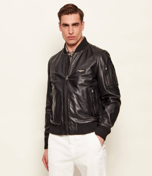 Aeronautica Militare Skórzana kurtka bomber | Regular Fit