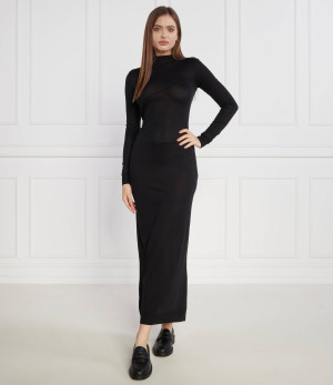 Calvin Klein Sukienka GATHERED WAIST LYOCELL