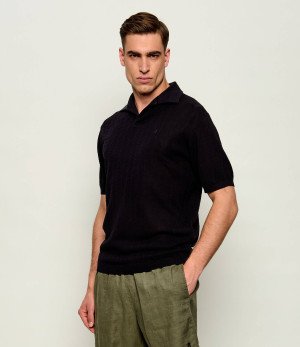 Replay Polo | Regular Fit | z dodatkiem lnu