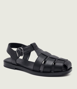 HUGO Skórzane sandały Liora_Sandal_clt