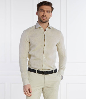 BOSS BLACK Lniana koszula H-HANK | Slim Fit