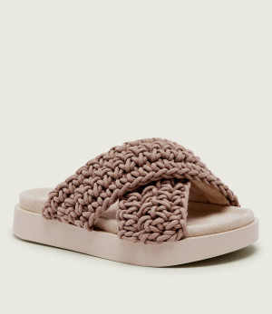 INUIKII Klapki WOVEN | zamsz