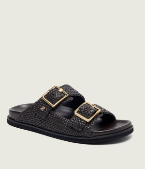 BOSS BLACK Skórzane klapki Freyah