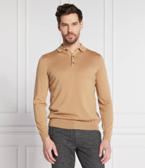 BOSS BLACK Wełniane polo | Regular Fit