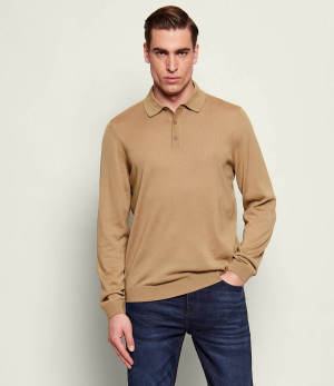 BOSS BLACK Wełniane polo Lancione | Regular Fit