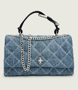 Marc Jacobs Torebka na ramię The Quilted Denim Dual Convertible | z dodatkiem skóry
