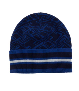 Tommy Hilfiger Wełniana czapka TH MONOGRAM AOP