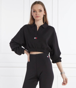 Tommy Jeans Bluza TJW SPR CRP DRAPEY BADGE POLO | Cropped Fit