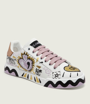 Dolce & Gabbana Skórzane sneakersy Bassa