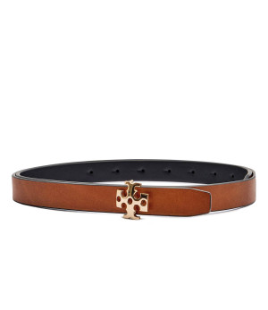 TORY BURCH Skórzany dwustronny pasek