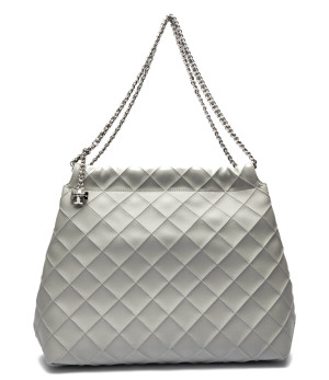 TORY BURCH Skórzane hobo Fleming