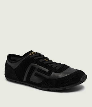 Balmain Skórzane sneakersy Racer 45 | zamsz