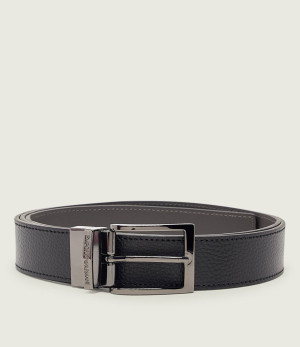 Emporio Armani Skórzany dwustronny pasek