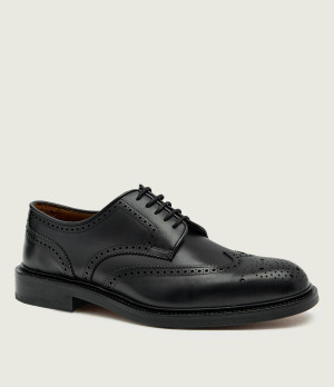 BOSS BLACK Skórzane derby Mosby | Beckham x Boss