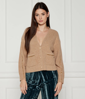 Marc Cain Wełniany kardigan | Relaxed fit