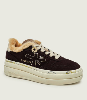 Premiata Sneakersy Micol | zamsz | z dodatkiem wełny | shearling